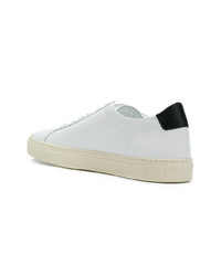 weiße Leder niedrige Sneakers von Common Projects