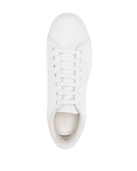 weiße Leder niedrige Sneakers von Raf Simons