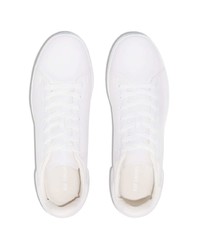 weiße Leder niedrige Sneakers von Raf Simons