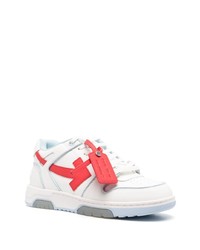 weiße Leder niedrige Sneakers von Off-White