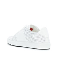 weiße Leder niedrige Sneakers von Philipp Plein