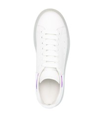 weiße Leder niedrige Sneakers von Alexander McQueen