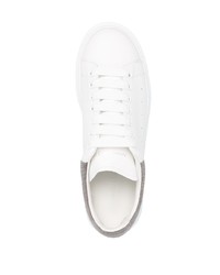 weiße Leder niedrige Sneakers von Alexander McQueen