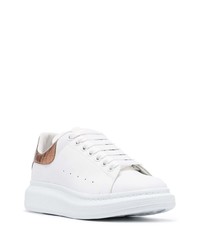 weiße Leder niedrige Sneakers von Alexander McQueen