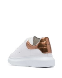 weiße Leder niedrige Sneakers von Alexander McQueen