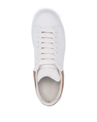 weiße Leder niedrige Sneakers von Alexander McQueen