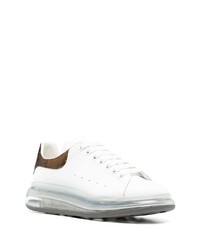 weiße Leder niedrige Sneakers von Alexander McQueen