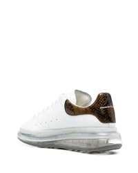 weiße Leder niedrige Sneakers von Alexander McQueen