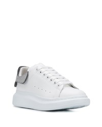 weiße Leder niedrige Sneakers von Alexander McQueen