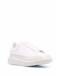 weiße Leder niedrige Sneakers von Alexander McQueen