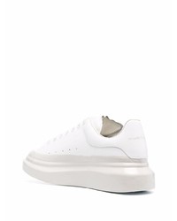 weiße Leder niedrige Sneakers von Alexander McQueen