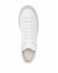 weiße Leder niedrige Sneakers von Alexander McQueen