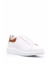 weiße Leder niedrige Sneakers von Alexander McQueen