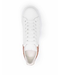 weiße Leder niedrige Sneakers von Alexander McQueen