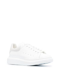 weiße Leder niedrige Sneakers von Alexander McQueen