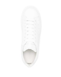 weiße Leder niedrige Sneakers von Alexander McQueen