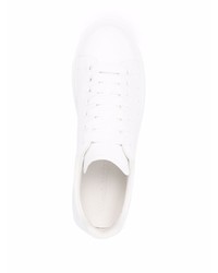 weiße Leder niedrige Sneakers von Alexander McQueen