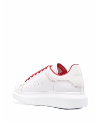 weiße Leder niedrige Sneakers von Alexander McQueen