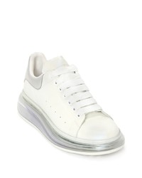 weiße Leder niedrige Sneakers von Alexander McQueen