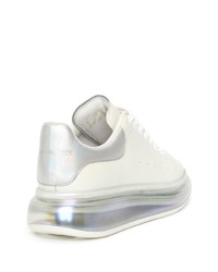 weiße Leder niedrige Sneakers von Alexander McQueen