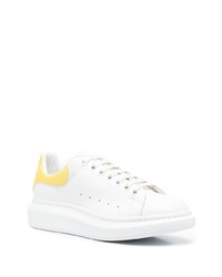 weiße Leder niedrige Sneakers von Alexander McQueen