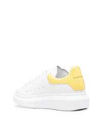 weiße Leder niedrige Sneakers von Alexander McQueen