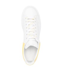 weiße Leder niedrige Sneakers von Alexander McQueen