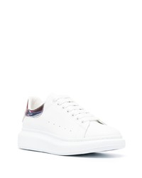 weiße Leder niedrige Sneakers von Alexander McQueen