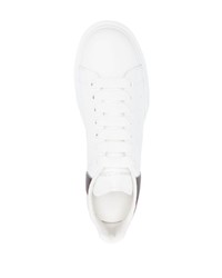 weiße Leder niedrige Sneakers von Alexander McQueen