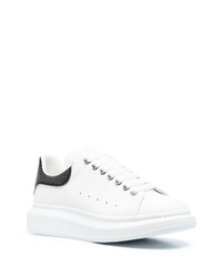 weiße Leder niedrige Sneakers von Alexander McQueen