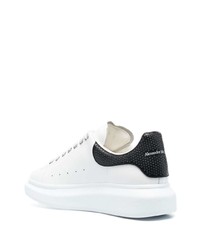 weiße Leder niedrige Sneakers von Alexander McQueen