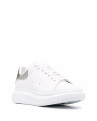 weiße Leder niedrige Sneakers von Alexander McQueen