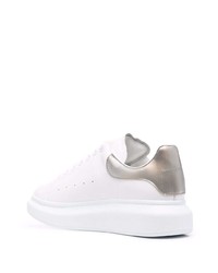 weiße Leder niedrige Sneakers von Alexander McQueen