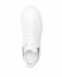 weiße Leder niedrige Sneakers von Alexander McQueen