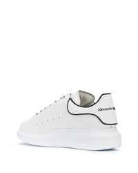 weiße Leder niedrige Sneakers von Alexander McQueen