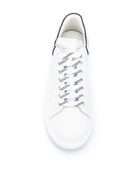 weiße Leder niedrige Sneakers von Alexander McQueen