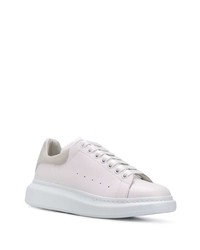 weiße Leder niedrige Sneakers von Alexander McQueen