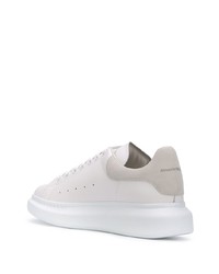 weiße Leder niedrige Sneakers von Alexander McQueen