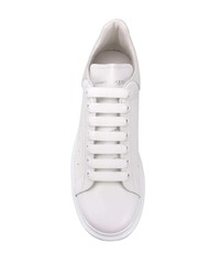 weiße Leder niedrige Sneakers von Alexander McQueen