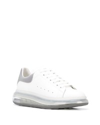 weiße Leder niedrige Sneakers von Alexander McQueen