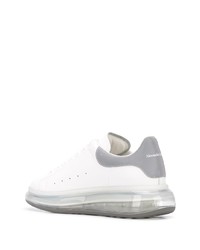 weiße Leder niedrige Sneakers von Alexander McQueen