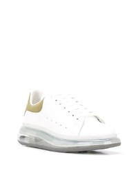 weiße Leder niedrige Sneakers von Alexander McQueen