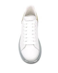 weiße Leder niedrige Sneakers von Alexander McQueen