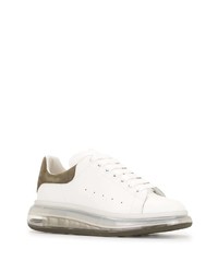 weiße Leder niedrige Sneakers von Alexander McQueen