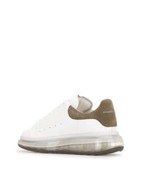 weiße Leder niedrige Sneakers von Alexander McQueen