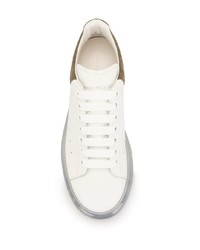 weiße Leder niedrige Sneakers von Alexander McQueen