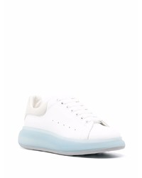 weiße Leder niedrige Sneakers von Alexander McQueen