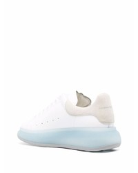 weiße Leder niedrige Sneakers von Alexander McQueen