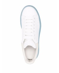 weiße Leder niedrige Sneakers von Alexander McQueen