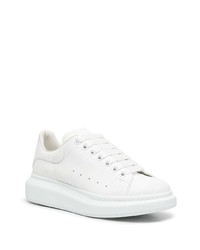 weiße Leder niedrige Sneakers von Alexander McQueen